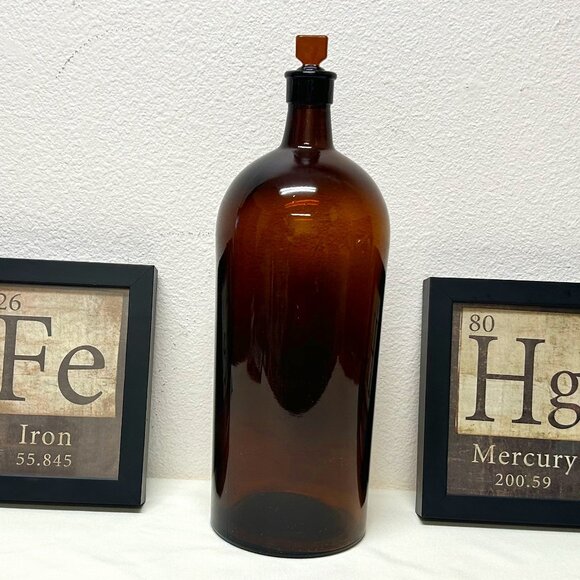 Vintage Brown Glass Bottle